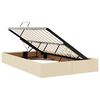 vidaXL Krevet s od storage s madracem Krema 120 x 200 cm tkanina