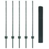 vidaXL Ograda s postovima Zelena 1 x 10 m Čelik