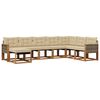 vidaXL Set vanjskih sofa 8 kom. Prirodna i bež