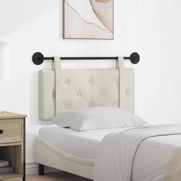 vidaXL Držeće uzglavlje Zidne Krema 90 x 55 x 5 cm Bar&scaron;un