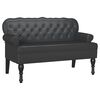 vidaXL Chesterfield klupa Crna 119,5 x 64,5 x 75 cm Lažna koža