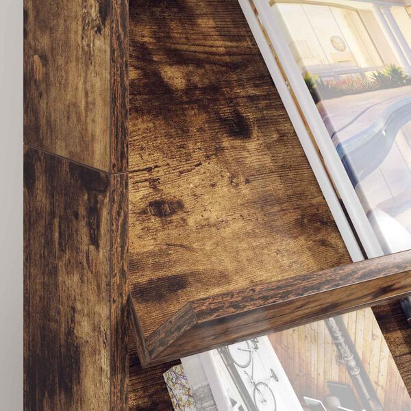 vidaXL Polica za časopise s policom Dimljeni hrast 70 x 41 x 126 cm