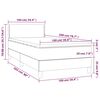 vidaXL Krevet box spring s madracem LED crni 100x200 cm bar&scaron;un