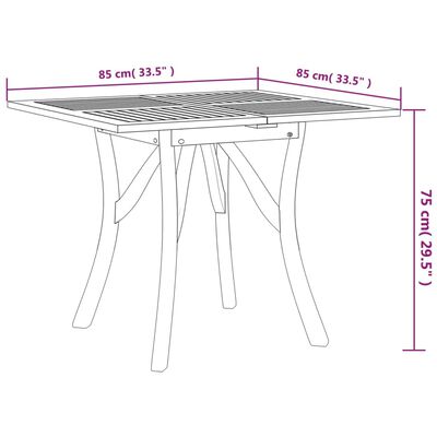 vidaXL Vrtni stol 85x85x75 cm od masivnog bagremovog drva