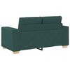 vidaXL Sofa 3 pcs Tamnozelena 221 x 80 x 80 cm Platnasta tkanina