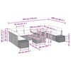 vidaXL Sjedeća garnitura za vrt s pohranom 11 pcs Bež Poli ratan