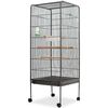 vidaXL Kavez za ptice crni 54 x 54 x 146 cm čelični