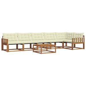 vidaXL Set vanjskih sofa s jastukom 7 pcs Prirodna i krem