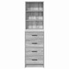 vidaXL Highboard Sivi hrast sonoma 40 x 41 x 135 cm Konstruirano drvo