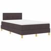 vidaXL LED Box Spring Krevet Tamno smeđa 120 x 190 cm tkanina