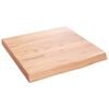 vidaXL Kupaonska radna ploča svjetlosmeđa 40x40x(2-4) cm masivno drvo