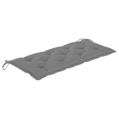 vidaXL Klupa za ljuljanje sa sivim jastukom 170 cm od masivne tikovine