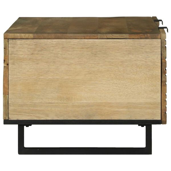 vidaXL Kava Stol Smeđa i crna 100 x 54 x 40 cm Čvrsto drvo akacije