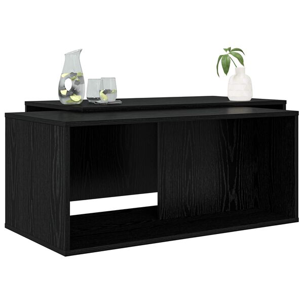 vidaXL Set stolića za kavu 2 pcs Crni hrast Konstruirano drvo