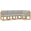 vidaXL Set vanjskih sofa 5 kom. Bijela i svjetlosiva