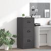 vidaXL Kabinet za datoteke s ladicama Crna 45,5 x 42 x 106,5 cm