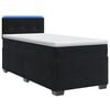 vidaXL Krevet s box springom, madracem i LED-om Crna 90 x 200 cm