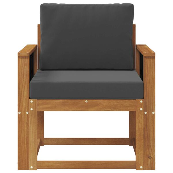 vidaXL Vanjski kauč Čvrsto drvo akacije i poliester Prirodna