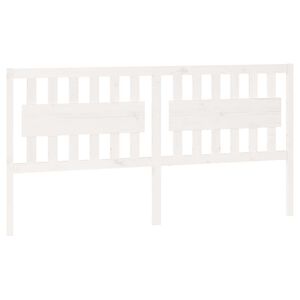vidaXL Uzglavlje za krevet bijelo 185,5x4x100 cm od masivne borovine
