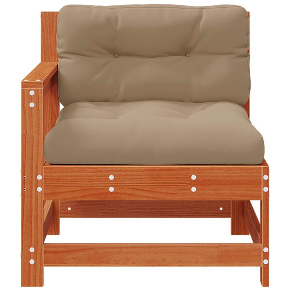 vidaXL Vrtni kutni kauč Masivna borovina Vosak Smeđa