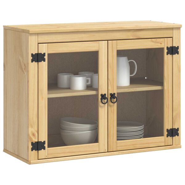 vidaXL Cabinet s policom Med 60 x 32 x 40 cm Čvrsto borovo drvo