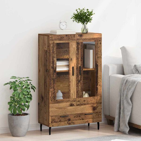 vidaXL Highboard Staro drvo 69,5 x 31 x 115 cm Konstruirano drvo