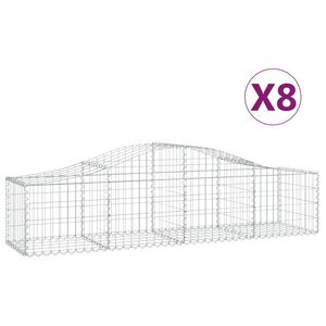 vidaXL Lučne gabionske ko&scaron;are 8 kom 200x50x40/60 cm pocinčano željezo