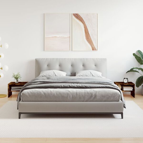 vidaXL Noćni ormarići 2 kom dimljeni hrast 40 x 30 x 30 cm drveni