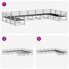 vidaXL Set vanjskih sofa 10 pcs Prirodna Čvrsto drvo akacije
