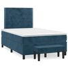 vidaXL Box spring krevet s madracem tamnoplavi 120 x 200 cm bar&scaron;unasti