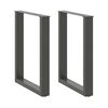 vidaXL Noge za blagovaonski stol U-oblik 2 kom antracit 70 x (72-73) cm čelik