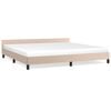 vidaXL Okvir za krevet s uzglavljem bez madraca cappuccina 200x200 cm