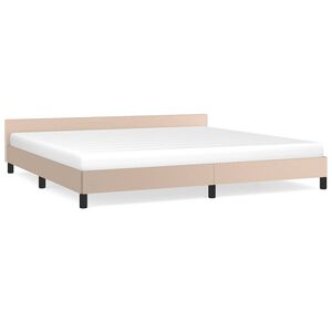 vidaXL Okvir za krevet s uzglavljem bez madraca cappuccina 200x200 cm