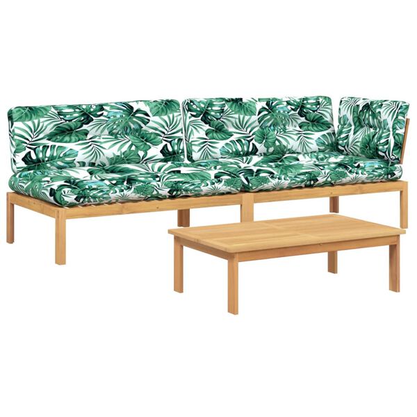 vidaXL 3-dijelni set vrtnih sofa od paleta s jastucima od drva bagrema