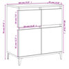 vidaXL Komoda sivog hrasta sonome 60x35x70 cm od konstruiranog drva