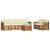 vidaXL Setovi sofa 7 pcs Prirodna i krem Čvrsto drvo akacije
