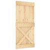 vidaXL Klizna vrata NARVIK Prirodna i crna 95 x 210 cm (213,5 cm)