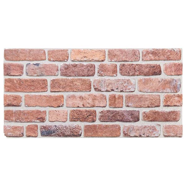 vidaXL Zidne panele 10 pcs Crvena 100 x 50 cm EPS pjena