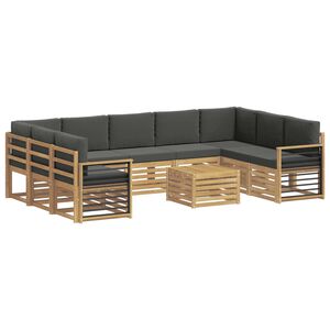 vidaXL Set vanjskih sofa 10 kom. Bijela i Antracit Poliester