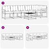 vidaXL Set vanjskih sofa s jastukom 7 pcs Prirodna i bež