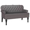 vidaXL Chesterfield klupa Siva 119,5 x 64,5 x 75 cm Lažna koža