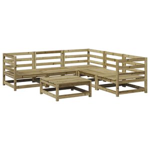 vidaXL 6-dijelni set vrtnih sofa od impregnirane borovine