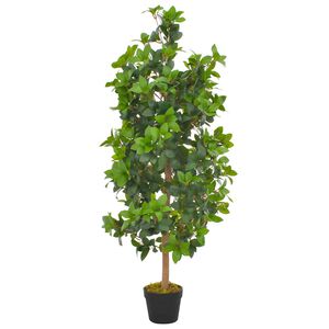 vidaXL Umjetno stablo lovora s posudom zeleno 120 cm