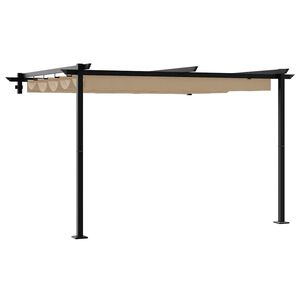 vidaXL Gazebo 300 x 300 x 200 cm Sivosmeđa Poliester