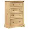 vidaXL Ladičar Corona 80 x 43 x 114 cm od masivne borovine