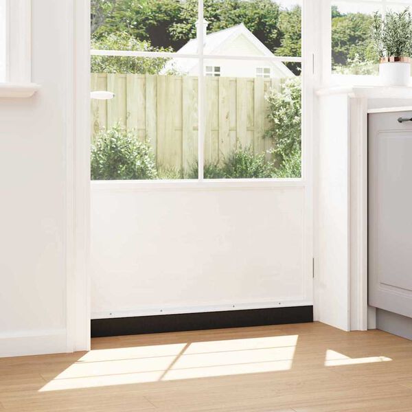 vidaXL Držač četke za vrata 12 pcs Bijelo 100 cm Aluminijski legura