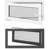 vidaXL Prozor za podrum RISOR 100 x 50 cm PVC i staklo Antracit