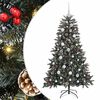 vidaXL Umjetno božićno drvce Zelena 120 cm PVC, Plastika i Čelik
