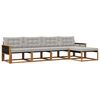 vidaXL Set vanjskih sofa 5 kom. Prirodna i svjetlosiva