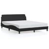 vidaXL Okvir za krevet Dover crni 160x200 cm od umjetne kože